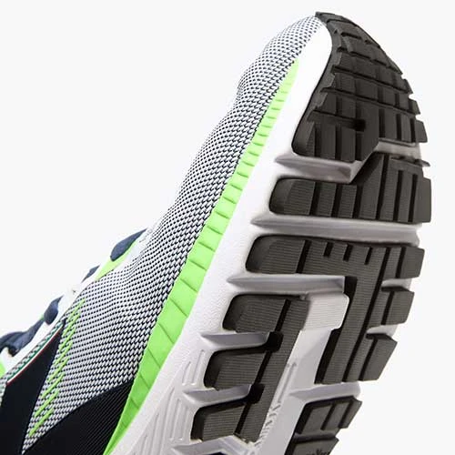 Diadora Men's Mythos Blushield Vigore Running Shoe - White/Black Iris/Neon Mint - Regular (D) - Image 4