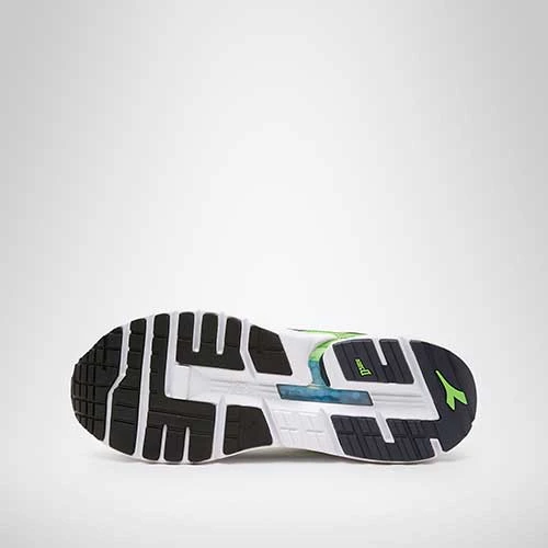 Diadora Men's Mythos Blushield Vigore Running Shoe - White/Black Iris/Neon Mint - Regular (D) - Image 5