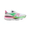Diadora Women's Atomo V7000 Running Shoe - White/Green Fluo/Pink Fluo