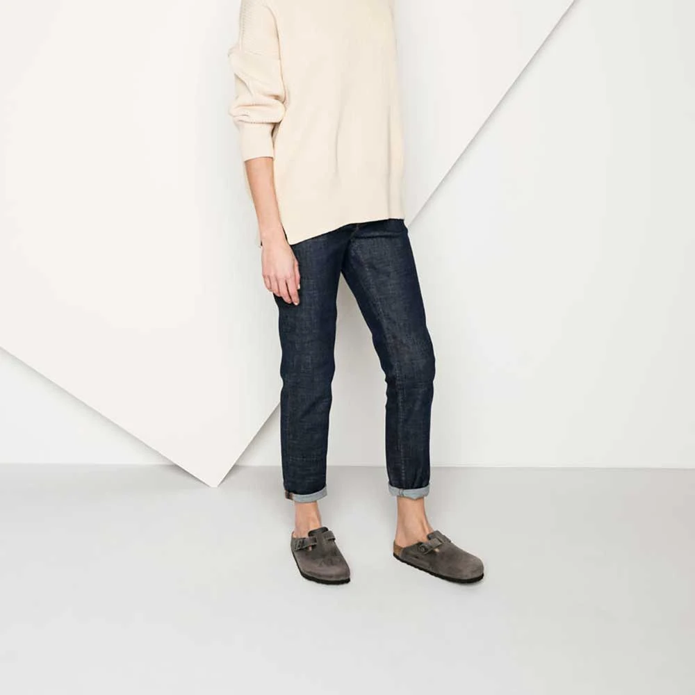 Birkenstock Women's Boston SFB Oiled Leather - Iron - Regular - Image 5