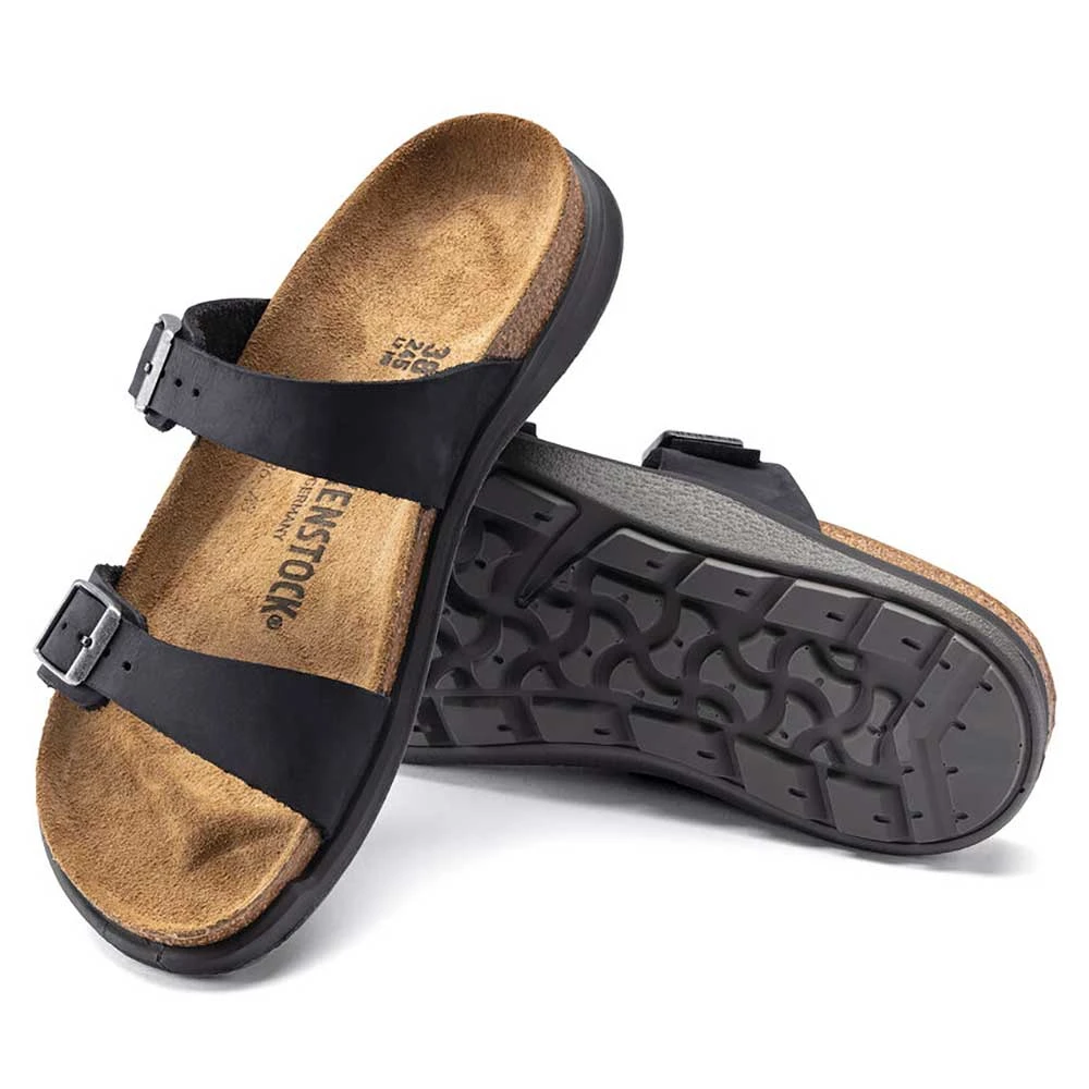 Birkenstock Women's Sierra Oiled Leather Sandal - Black - Regular/Wide - Image 3