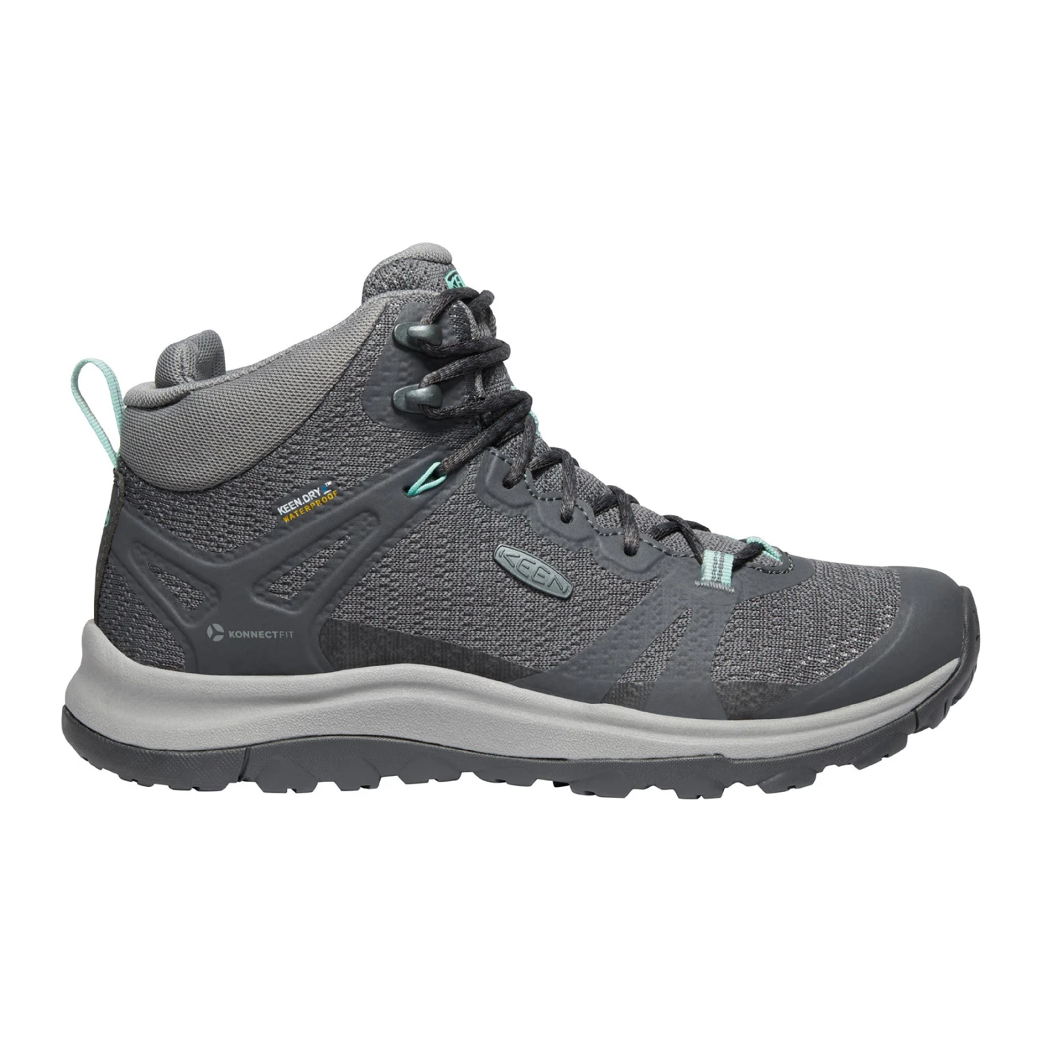 Keen Women's Terradora II Mid Waterproof Hiking Boot - Magnet/Ocean Wave - Regular (B)