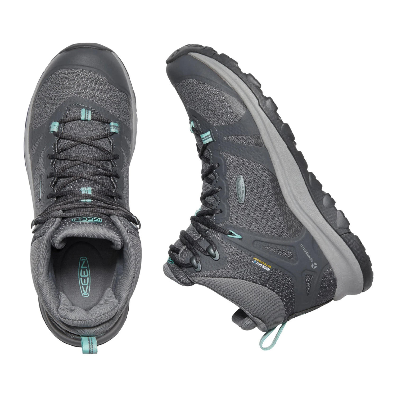 Keen Women's Terradora II Mid Waterproof Hiking Boot - Magnet/Ocean Wave - Regular (B) - Image 4