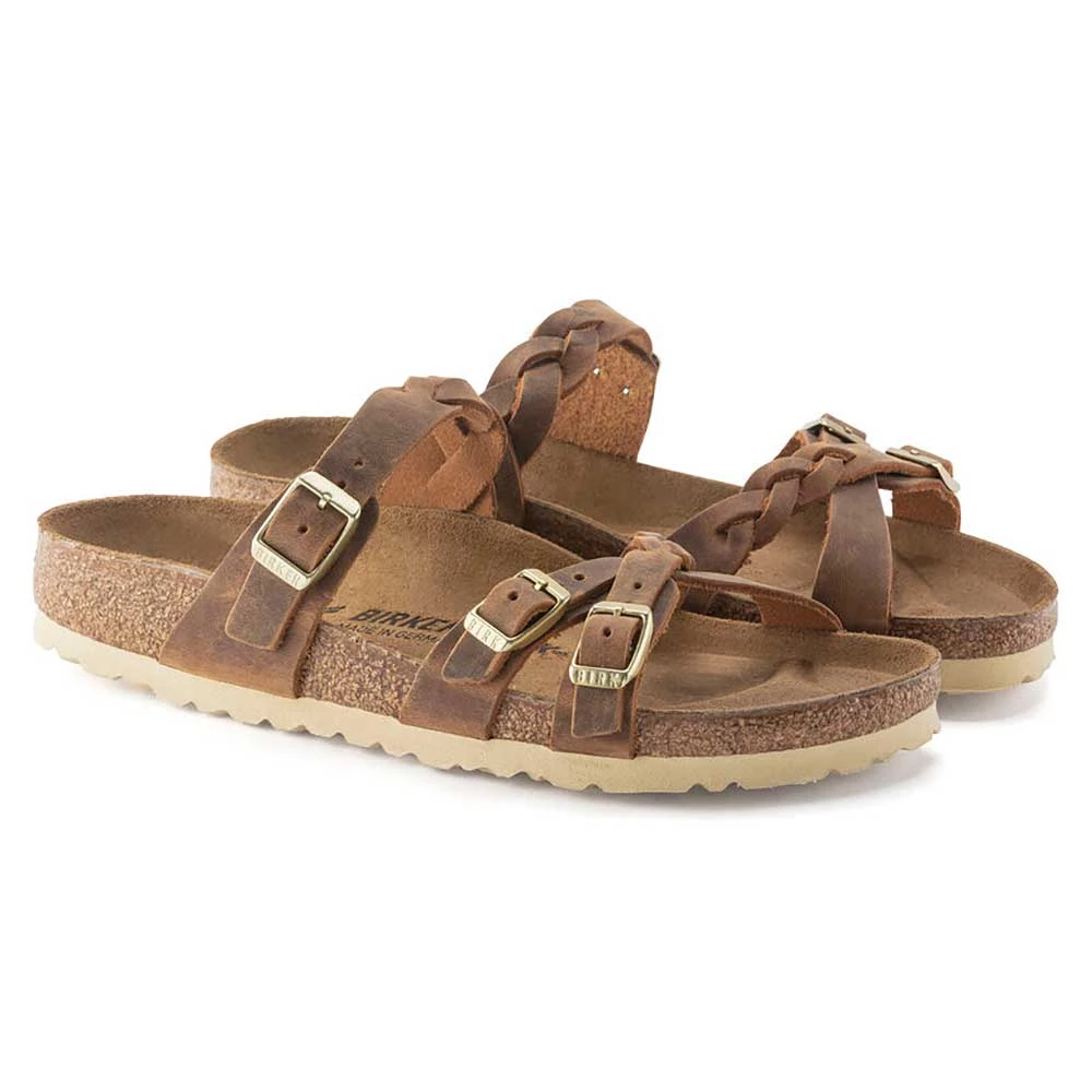 Birkenstock Women's Franca Oiled Leather Sandal - Cognac - Regular/Wide - Image 3