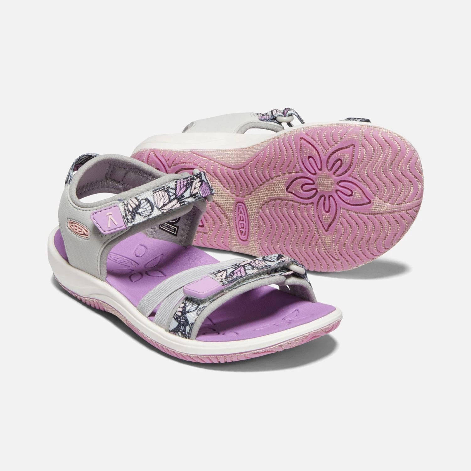 Keen Little Kids' Verano Sandal - Vapor/African Violet - Image 4