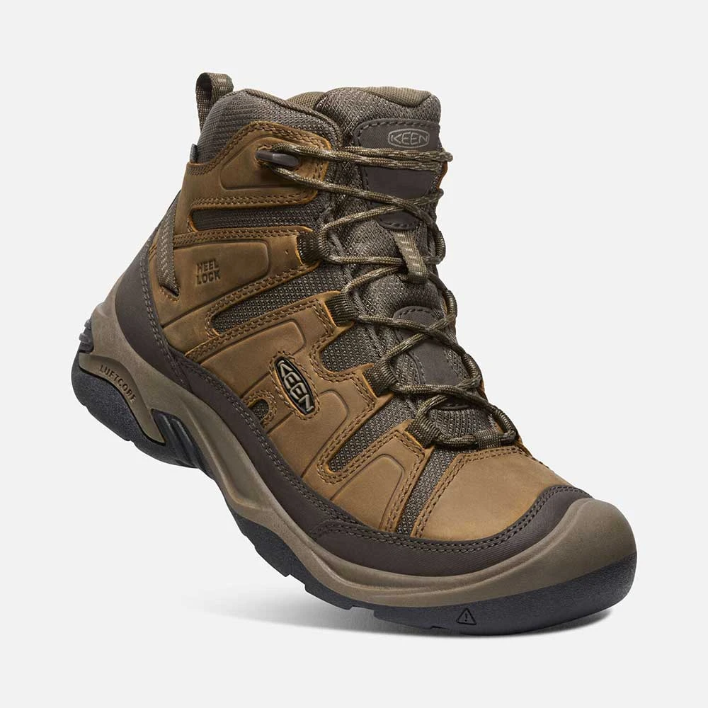 Keen Men's Circadia Mid WP Hiking Boot - Bison/Brindle - Regular (D) - Image 2