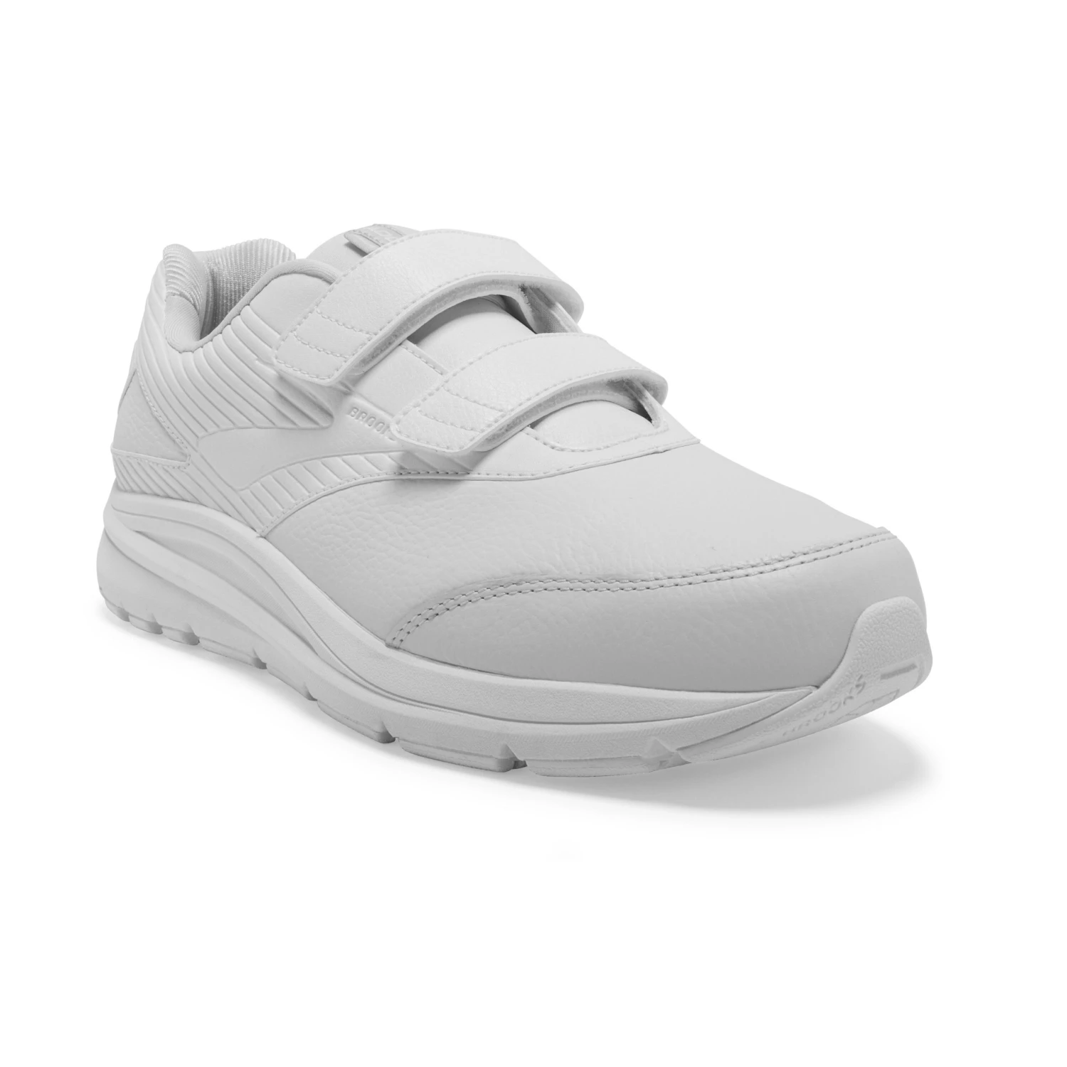 BROOKS Men's Addiction Walker V-Strap 2 Walking Shoes- White/White- Wide (2E)