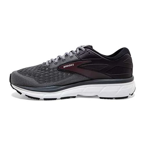BROOKS Men's Dyad 11 Running Shoe - Blackened Pearl/Alloy/Red - Regular (D) - Image 4