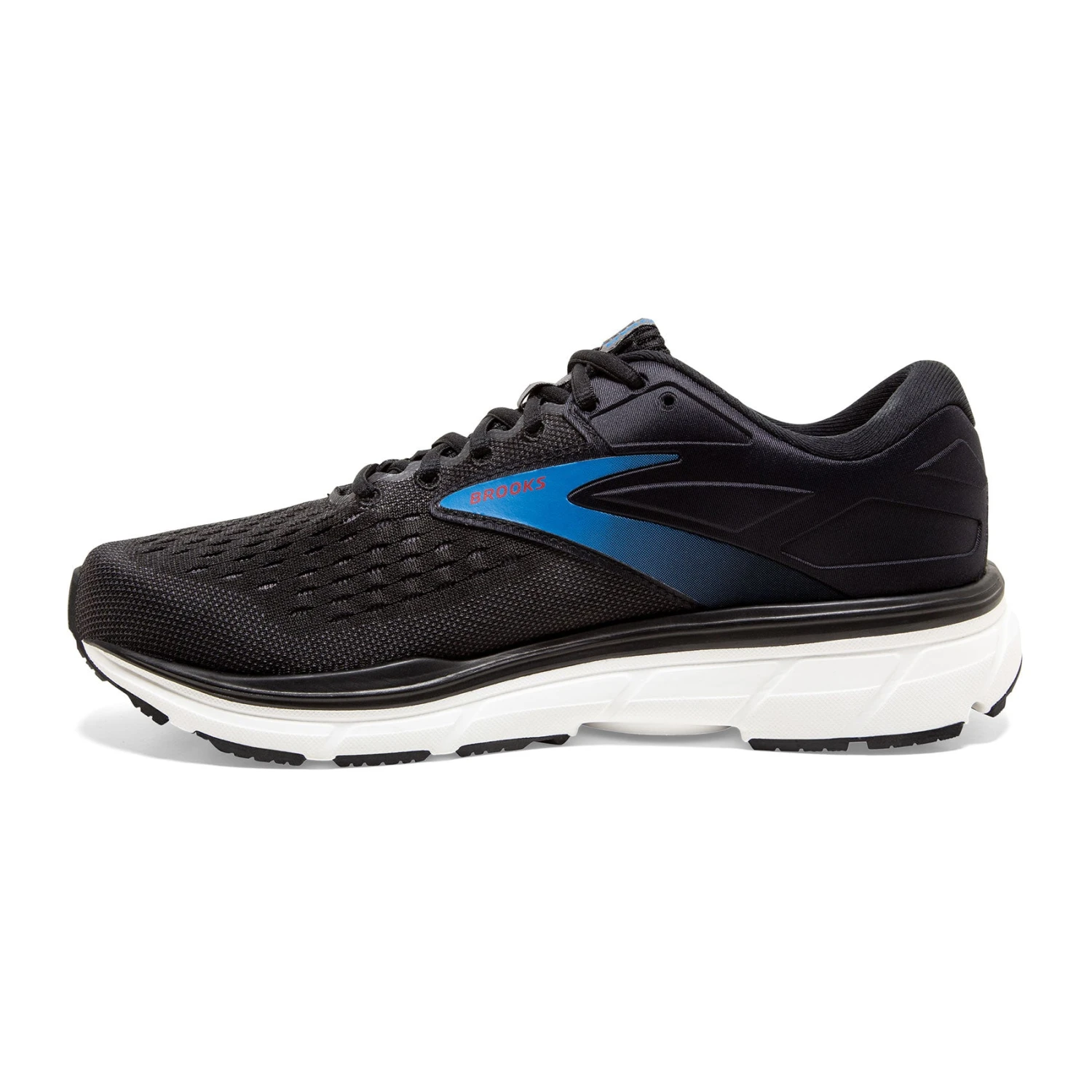 BROOKS Men's Dyad 11 Running Shoe - Black/Ebony/Blue - Wide (2E) - Image 2