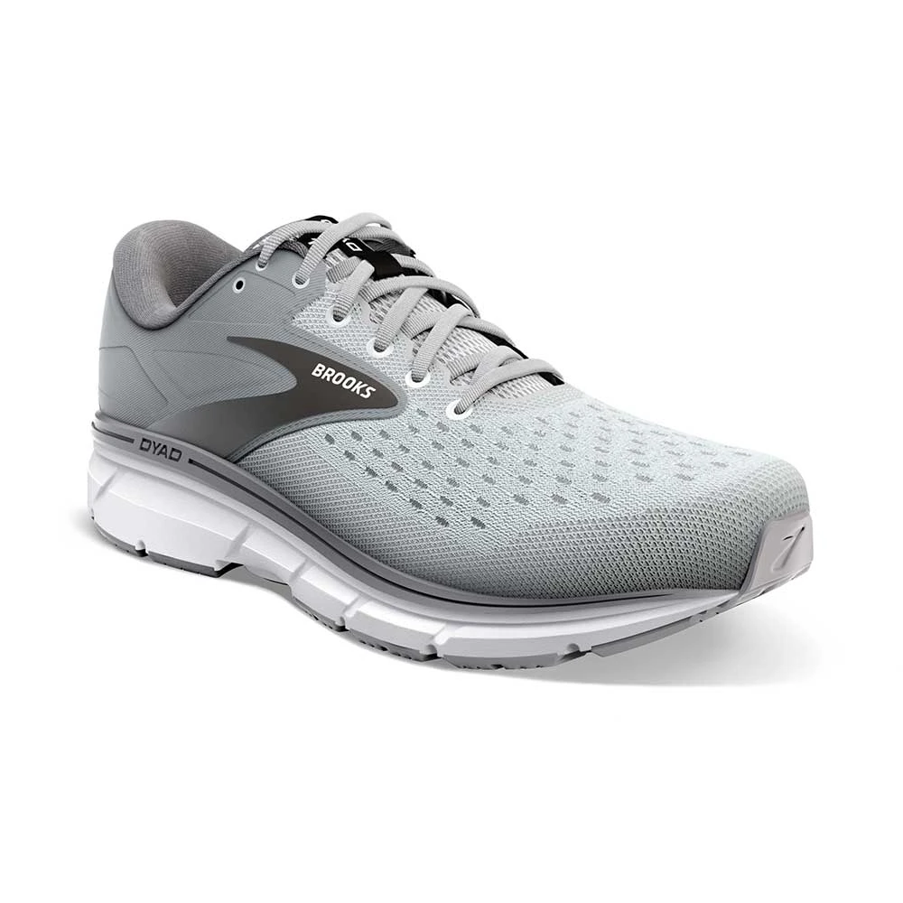 BROOKS Men's Dyad 11 Running Shoe - Grey/Black/White - Extra Wide (4E) - Image 3