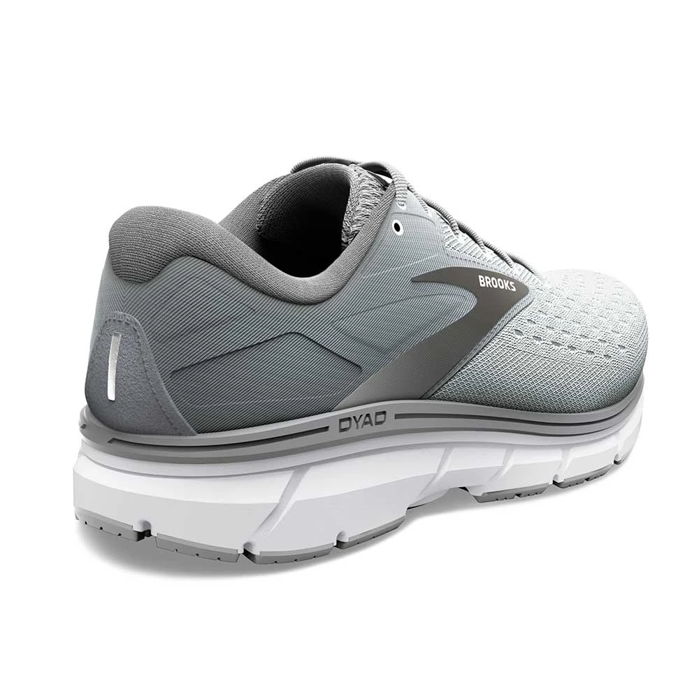 BROOKS Men's Dyad 11 Running Shoe - Grey/Black/White - Extra Wide (4E) - Image 4