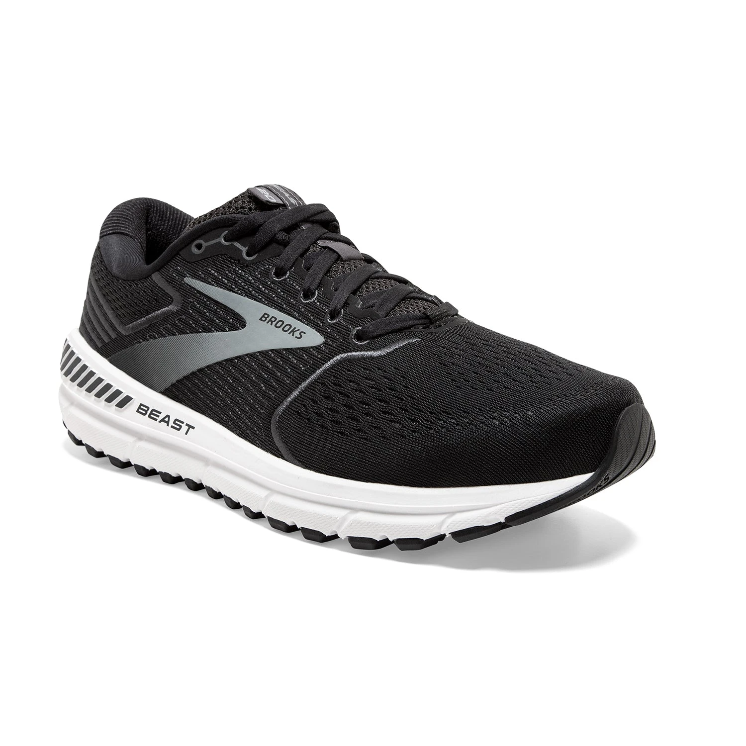 BROOKS Men's Beast 20 Running Shoe - Black/Ebony/Grey - Extra Wide (4E) - Image 2