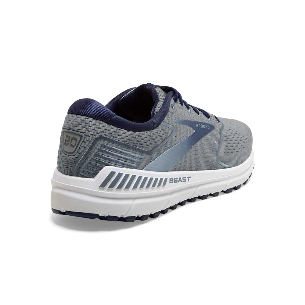 BROOKS Men's Beast 20 Running Shoe- Blue/Grey/Peacoat - Extra Wide (4E) - Image 3