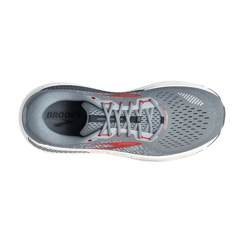 BROOKS Men's Addiction GTS 15 Running Shoe- Grey/Ebony/Chili Oil - Extra Wide (4E) - Image 5