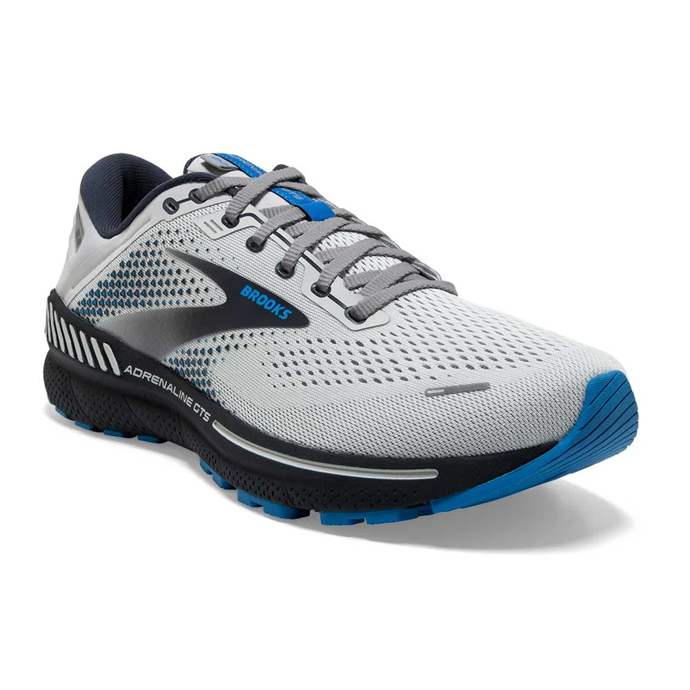 BROOKS Men's Adrenaline GTS 22 Running Shoe- Oyster/India Ink/Blue- Regular (D) - Image 2