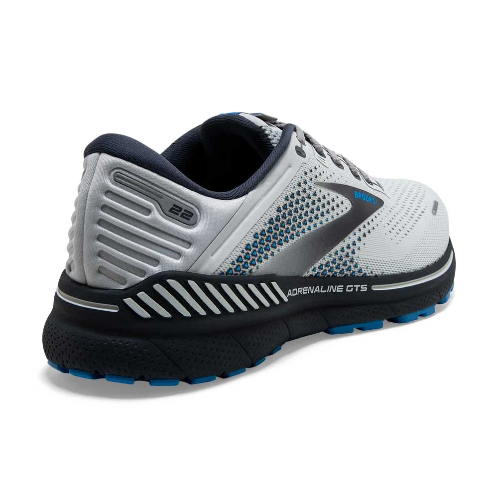 BROOKS Men's Adrenaline GTS 22 Running Shoe- Oyster/India Ink/Blue- Regular (D) - Image 4