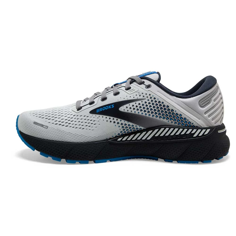 BROOKS Men's Adrenaline GTS 22 Running Shoe- Oyster/India Ink/Blue- Regular (D) - Image 3