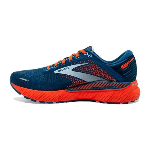 BROOKS Men's Adrenaline GTS 22 Running Shoe - Blue/Light Blue/Orange - Regular (D) - Image 4