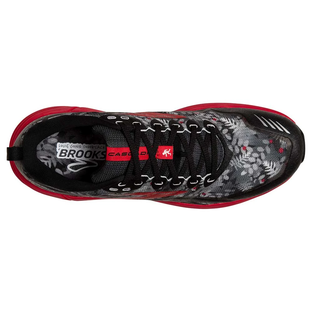 BROOKS Men's Cascadia 16 Trail Running Shoe - Black/Grey/Red - Regular (D) - Image 5