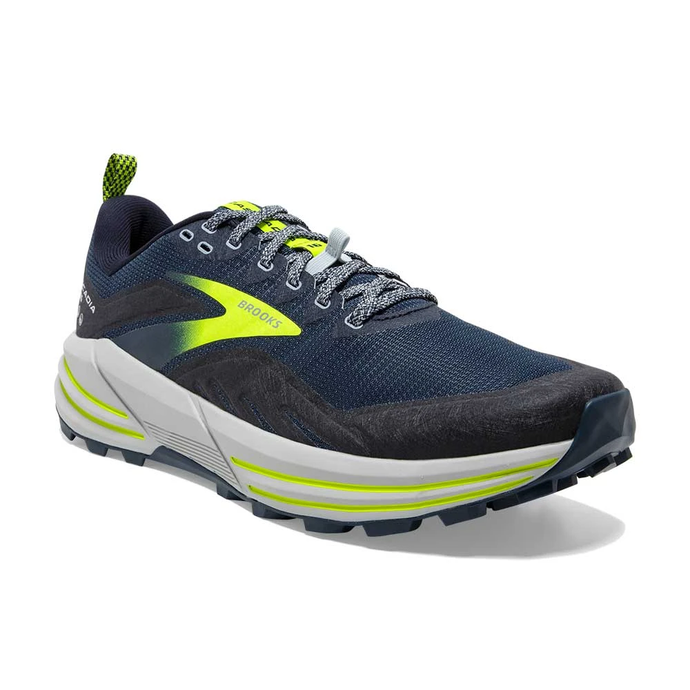 BROOKS Men's Cascadia 16 Trail Running Shoe- Titan/Peacoat/Nightlife- Regular (D) - Image 2