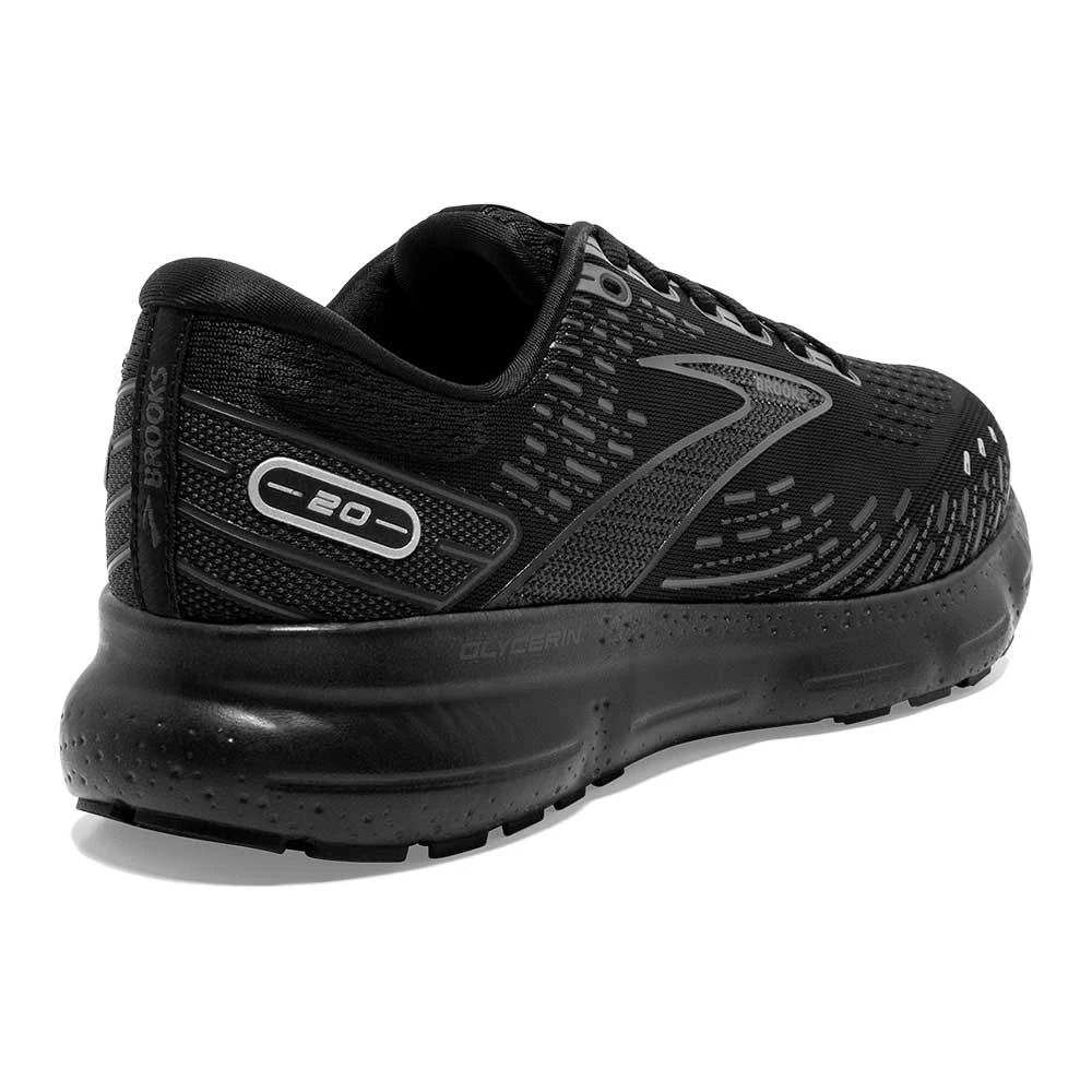 BROOKS Men's Glycerin 20 Running Shoe - Black/Black/Ebony - Wide (2E) - Image 3