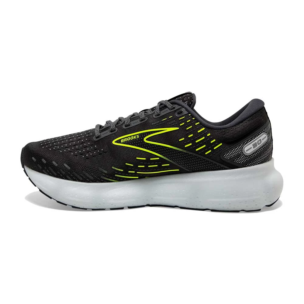 BROOKS Men's Glycerin 20 Running Shoe- Ebony/White/Nightlife - Regular (D) - Image 4