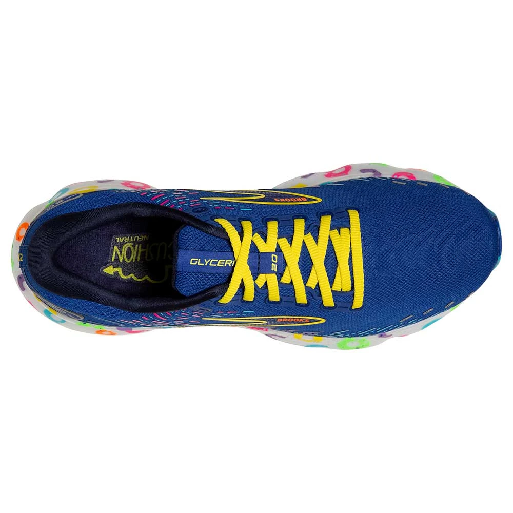 Men's Glycerin 20 Bowl O' Brooks Running Shoe - Blue/Peacoat/Yellow - Regular (D) - Image 5