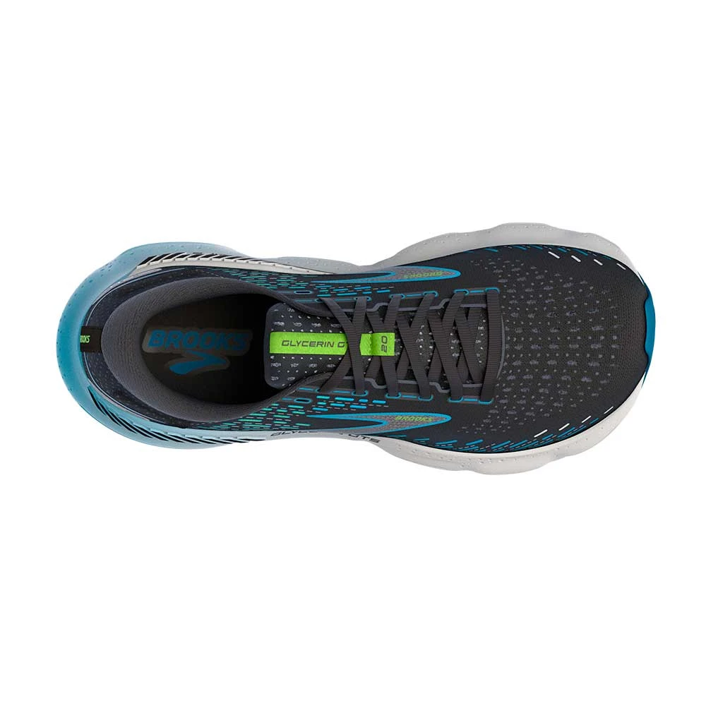 BROOKS Men's Glycerin GTS 20 Running Shoes - Black/Hawaiian Ocean/Green - Regular (D) - Image 5