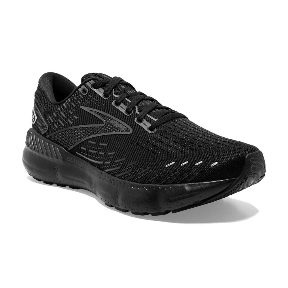 BROOKS Men's Glycerin GTS 20 Running Shoe - Black/Black/Ebony- Wide (2E) - Image 2