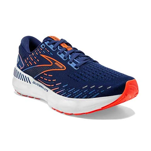 BROOKS Men's Glycerin GTS 20 Running Shoe - Blue Depths/Palace Blue/Orange - Regular (D) - Image 2