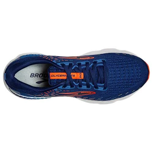 BROOKS Men's Glycerin GTS 20 Running Shoe - Blue Depths/Palace Blue/Orange - Regular (D) - Image 5