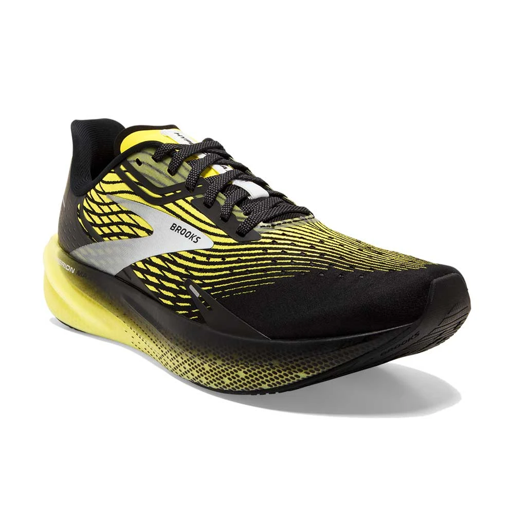 BROOKS Men's Hyperion Max Running Shoe- Black/Blazing Yellow/White- Regular (D) - Image 2