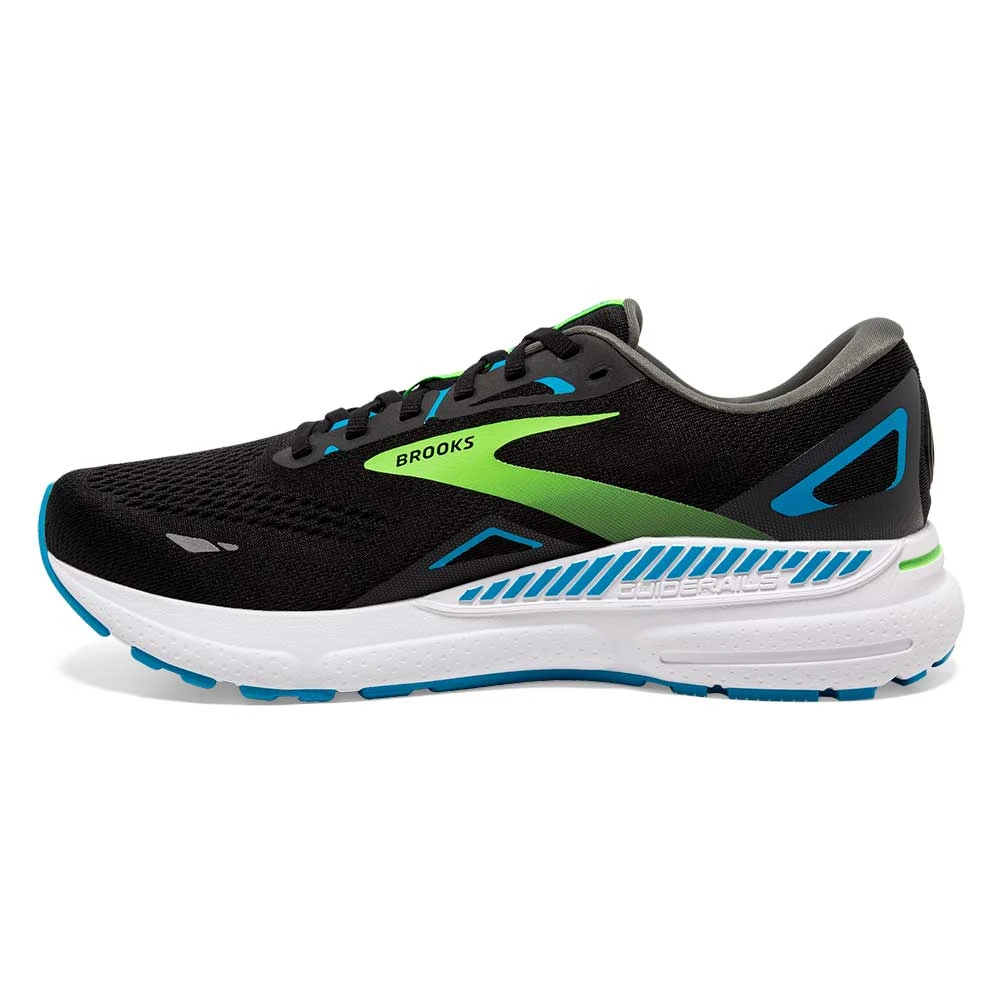 BROOKS Men's Adrenaline GTS 23 Running Shoe - Black/Hawaiian Ocean/Green- Regular (D) - Image 4