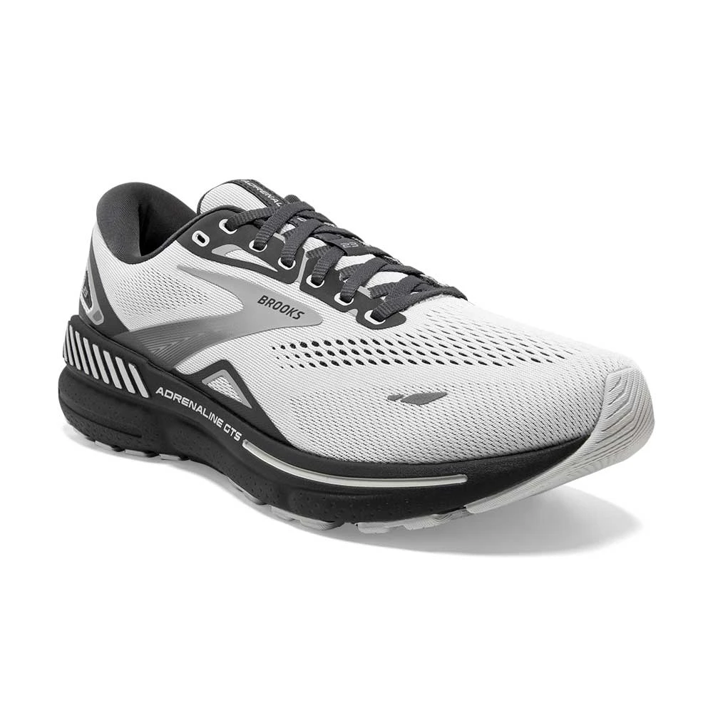 BROOKS Men's Adrenaline GTS 23 Running Shoe - Oyster/Ebony/Alloy- Wide (2E) - Image 2