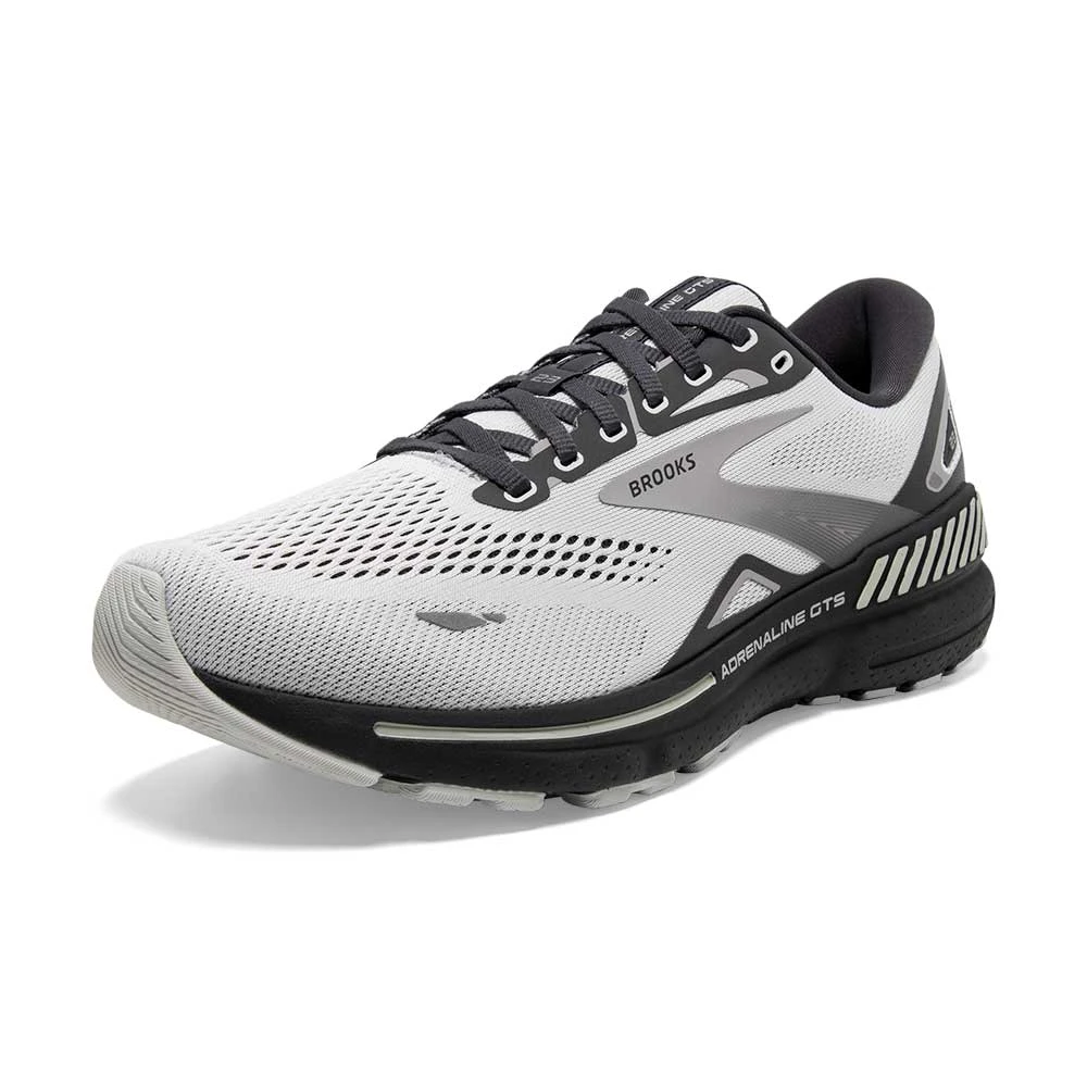 BROOKS Men's Adrenaline GTS 23 Running Shoe - Oyster/Ebony/Alloy- Wide (2E) - Image 3