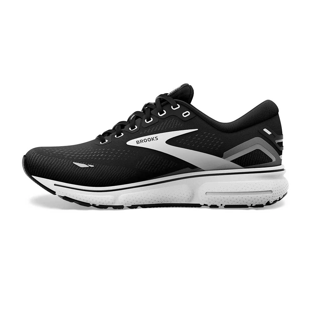 BROOKS Men's Ghost 15 Running Shoe- Black/Blackened Pearl/White- Regular (D) - Image 3
