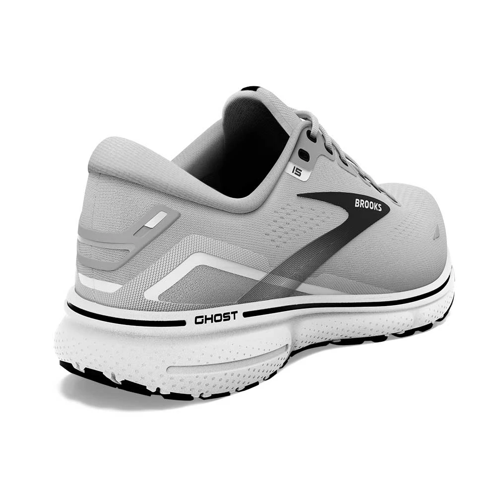 BROOKS Men's Ghost 15 Running Shoe- Alloy/Oyster/Black- Wide (2E) - Image 4