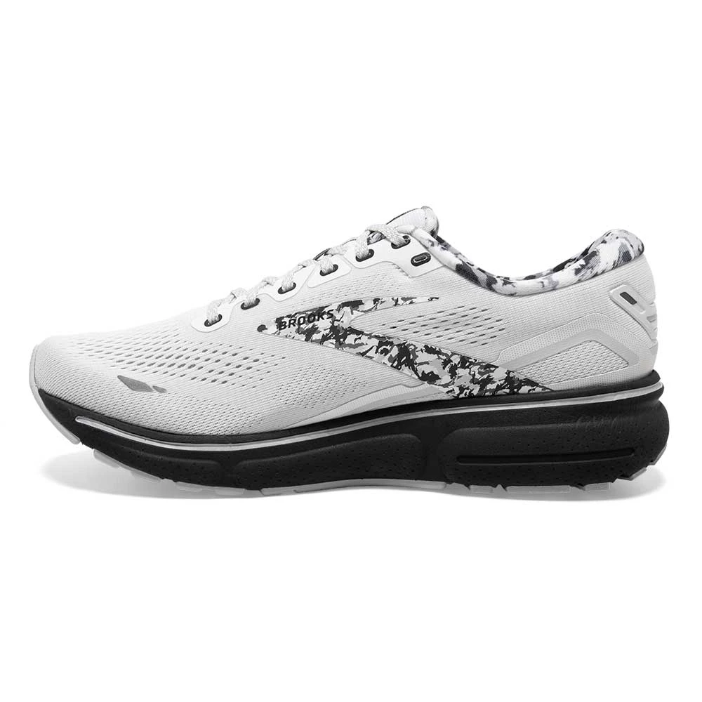 BROOKS Men's Ghost 15 Running Shoe- White/Ebony/Oyster - Image 4