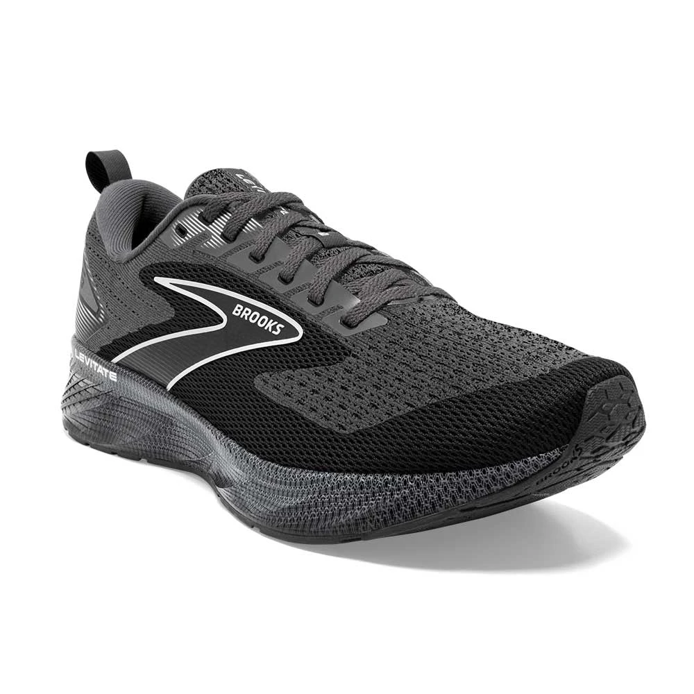 BROOKS Men's Levitate 6 Running Shoe- Blackened Pearl/Ebony/White- Regular (D) - Image 2