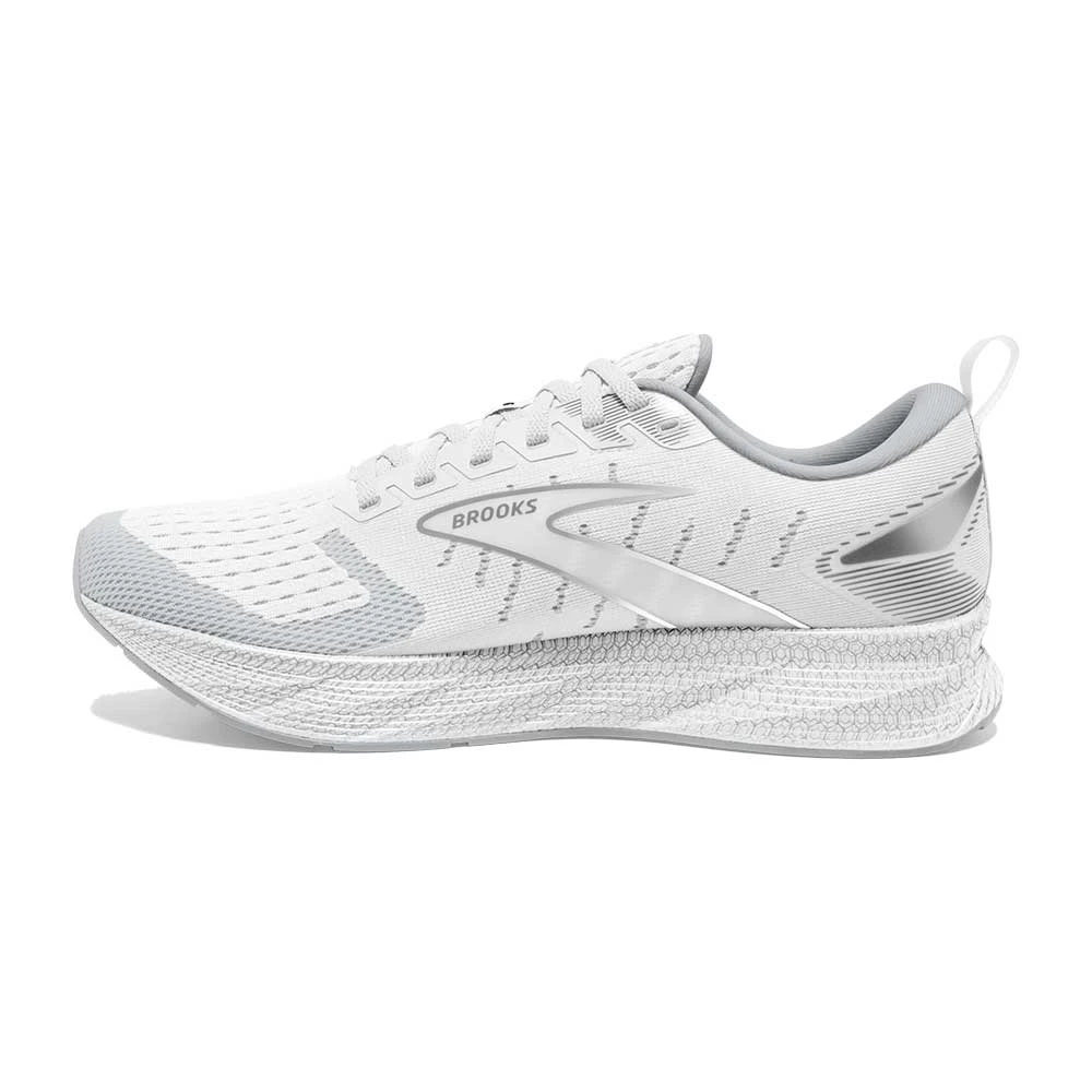BROOKS Men's Levitate 6 Running Shoe - Bright White/Oyster Mushroom- Regular (D) - Image 3