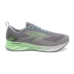 BROOKS Men's Levitate 6 Running Shoe- Primer Grey/Neon Green- Regular (D)