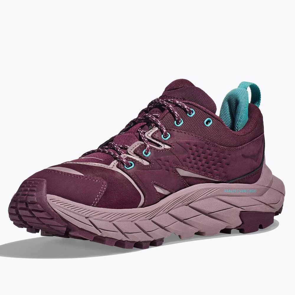 Hoka Women's Anacapa Low GTX Hiking Shoe - Grape Wine/Elderberry- Regular (B) - Image 2