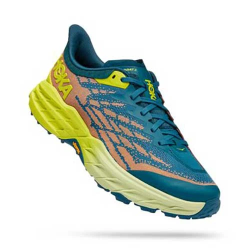 Hoka Men's Speedgoat 5 Trail Shoes - Blue Coral/Evening Primrose - Regular (D) - Image 2