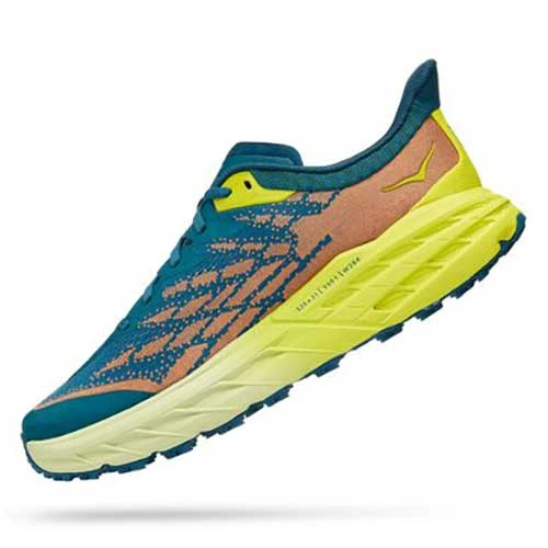 Hoka Men's Speedgoat 5 Trail Shoes - Blue Coral/Evening Primrose - Regular (D) - Image 4