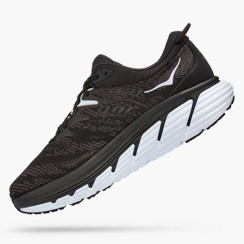 Hoka Men's Gaviota 4 - Black/White - Wide (2E) - Image 4