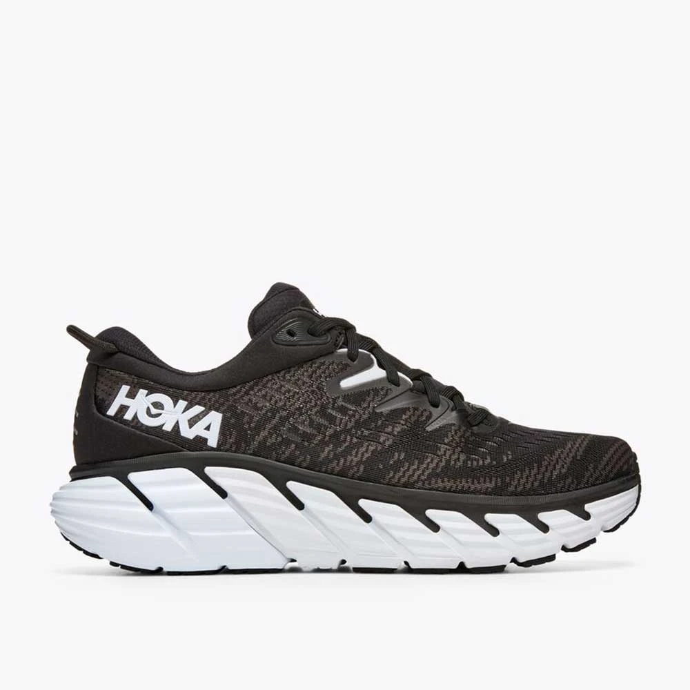 Hoka Men's Gaviota 4 - Black/White - Wide (2E) - Image 6
