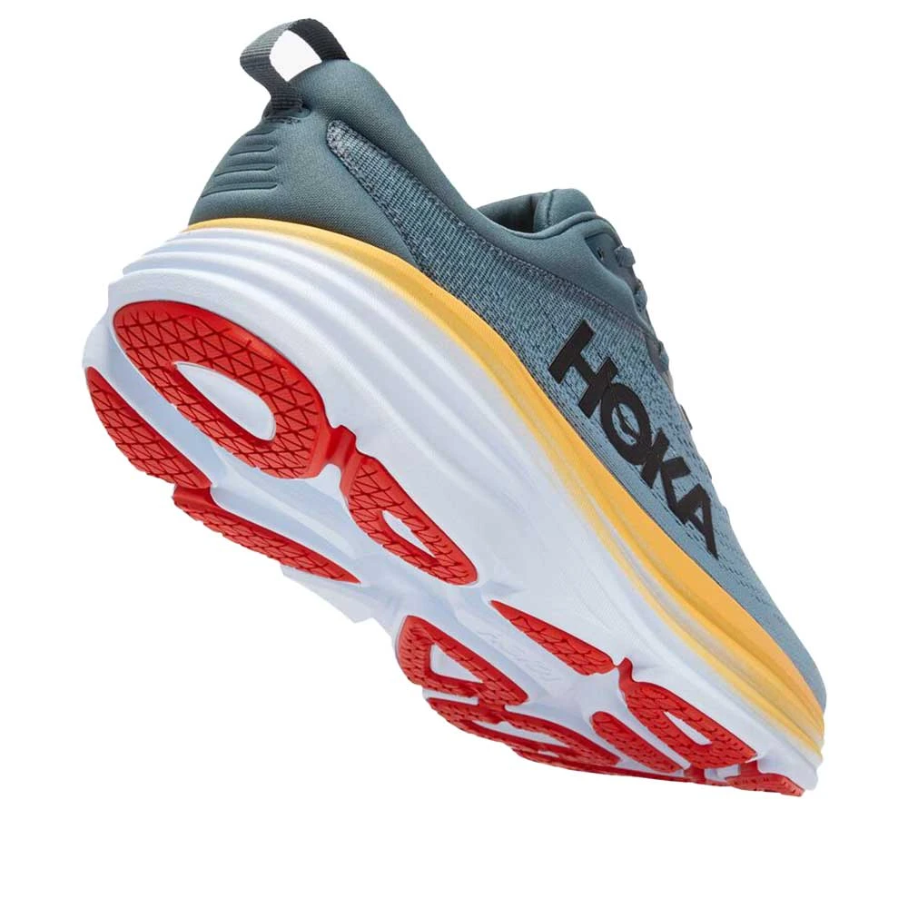 Hoka Men's Bondi 8 Running Shoes- Goblin Blue/Mountain Spring- Wide (2E) - Image 4