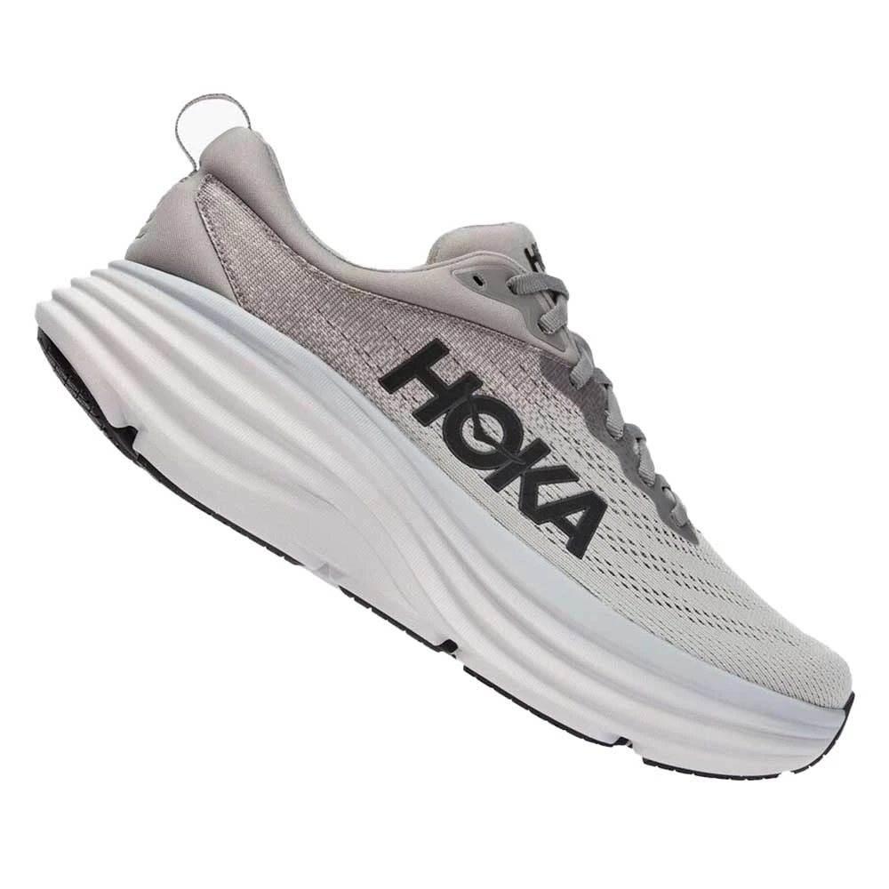 Hoka Men's Bondi 8 Running Shoes- Sharkskin/Harbor Mist- Regular (D) - Image 2