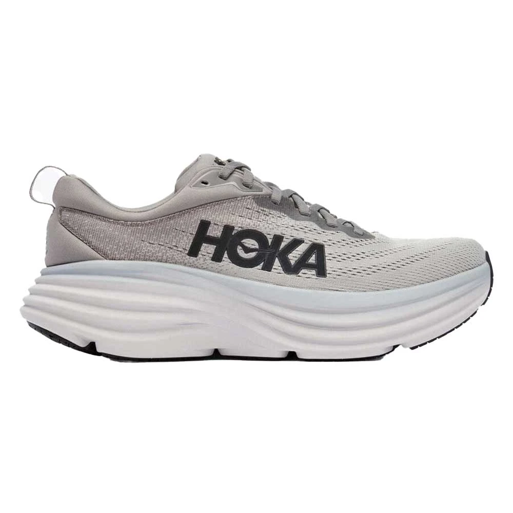 Hoka Men's Bondi 8 Running Shoes- Sharkskin/Harbor Mist- Regular (D)
