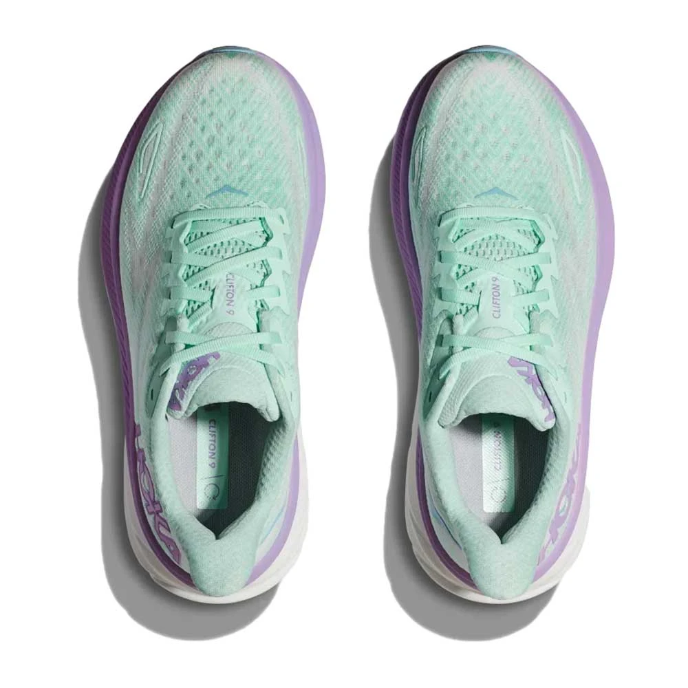 Hoka Women's Clifton 9 Running Shoe - Sunlit Ocean/Lilac Mist - Regular (B) - Image 4